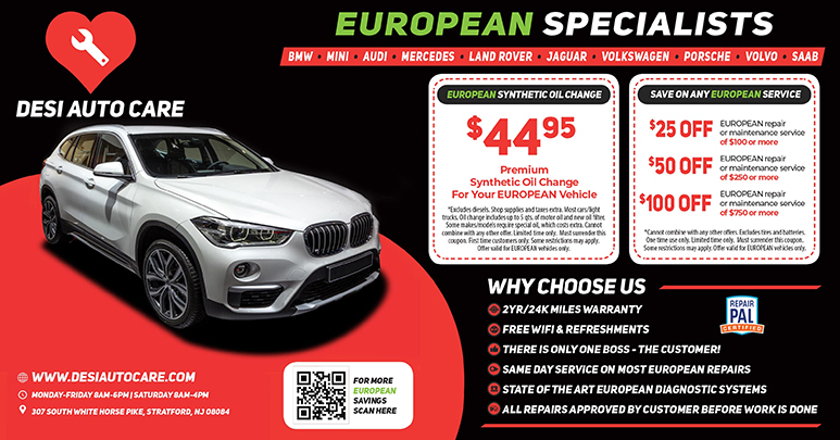 European Specialists | Desi Auto Care